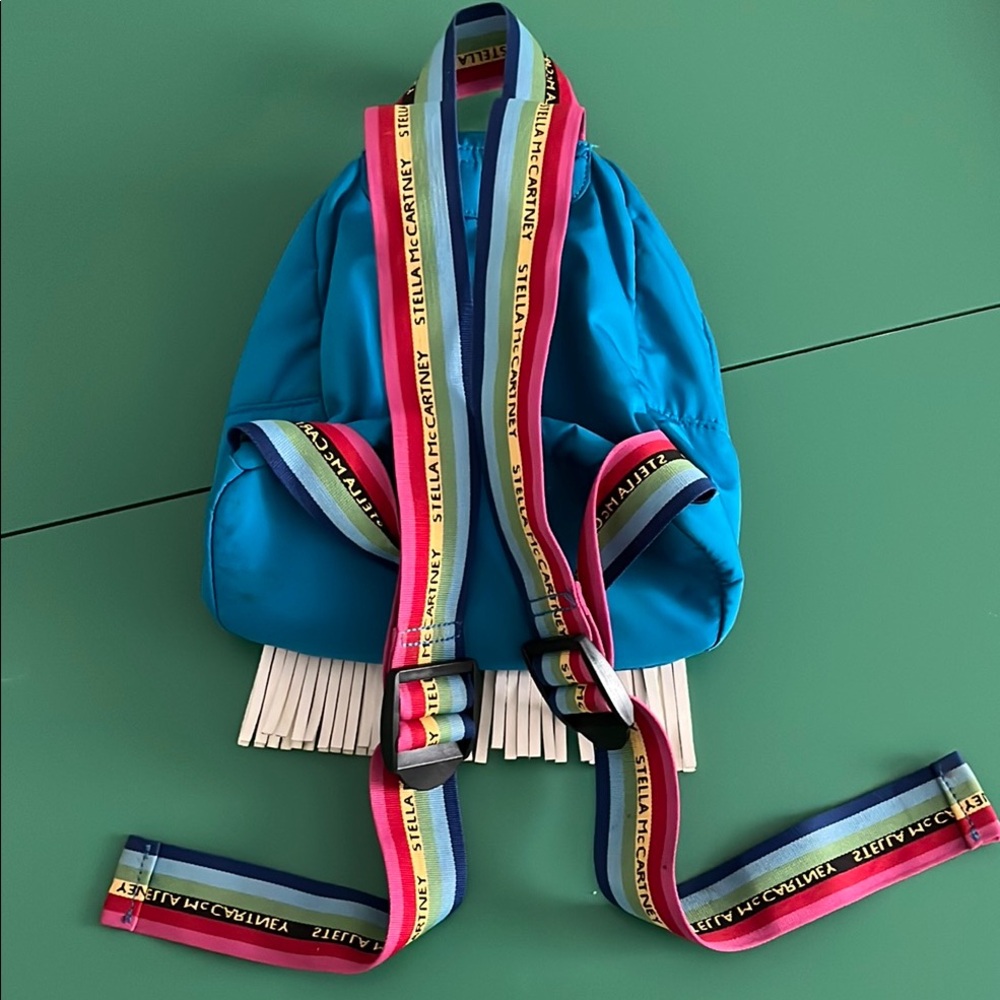 Stella McCartney Kids Weather Patches Backpack in Blue - Picture 5 of 6